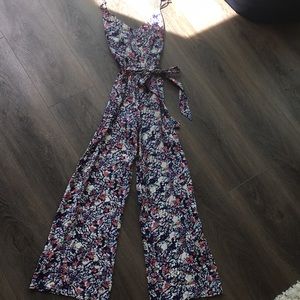 Sanctuary v - neck floral jumpsuit